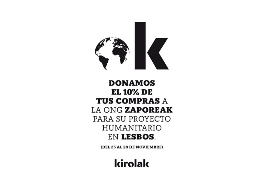 Donamos el 10% de las ventas a la ONG Zaporeak