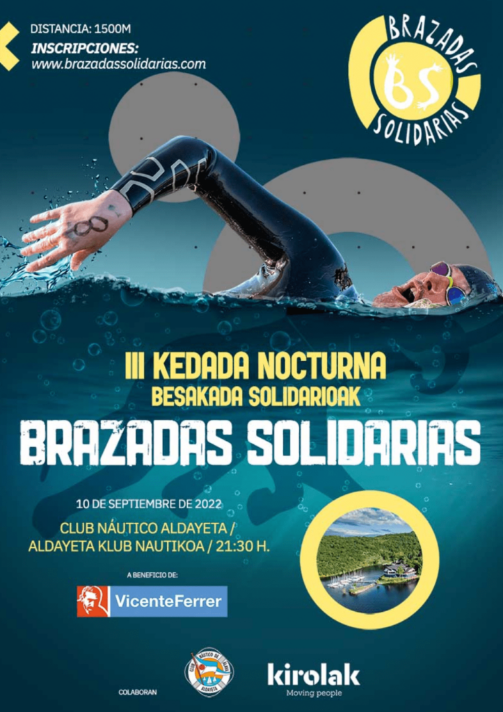 ¡Tercera travesía nocturna a nado en Ullíbarri-Gamboa! Brazadas Solidarias
